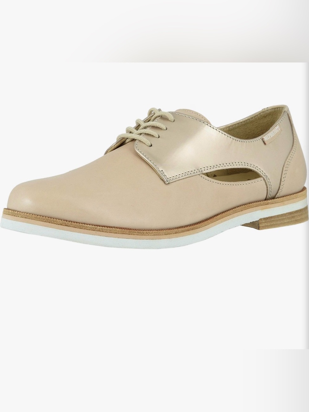 NWT Mephisto Rubia Women’s Beige / Metallic Leather Derby Shoes